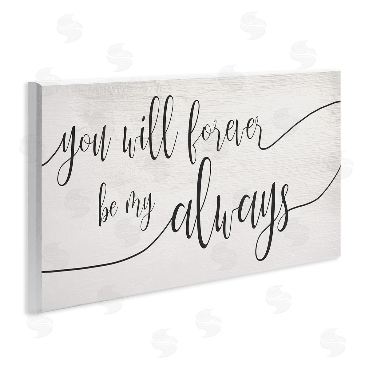 Stupell Studio Forever Be My Always Romantic Cursive Typography