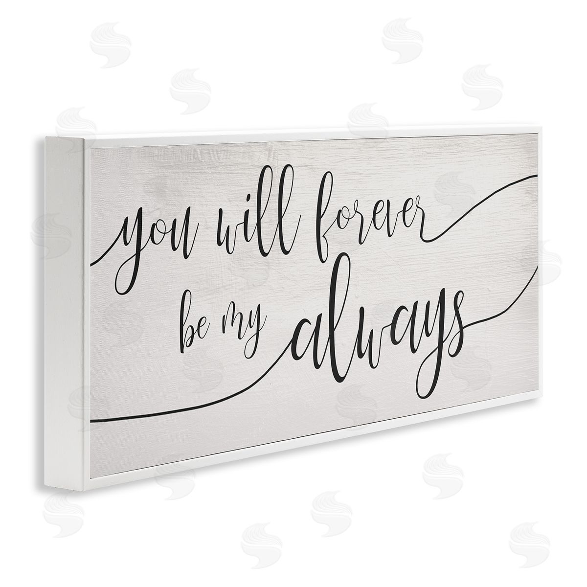 Stupell Studio Forever Be My Always Romantic Cursive Typography