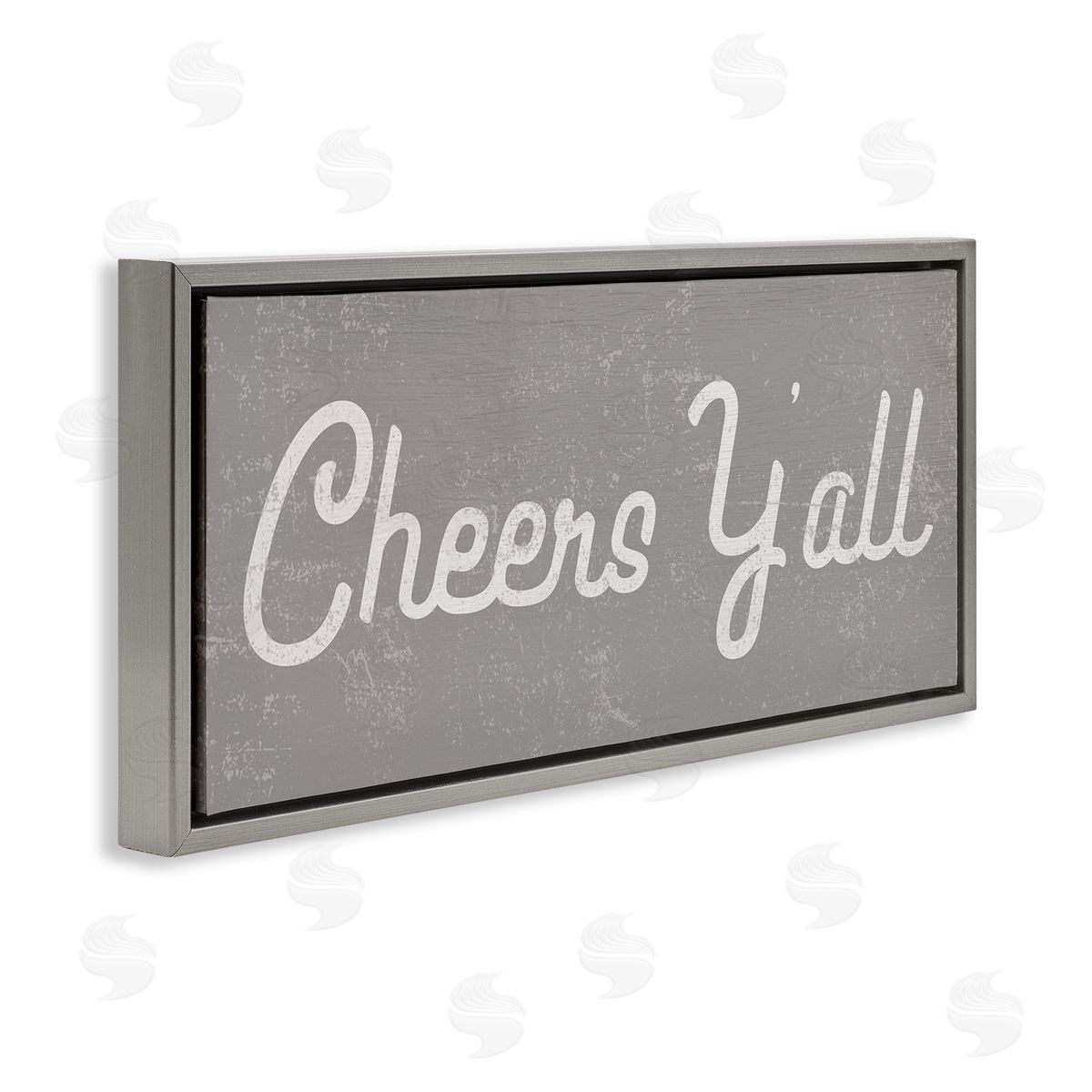 Stupell Studio Cheers Y'all Country Saying Happy Hour Distressed Pattern