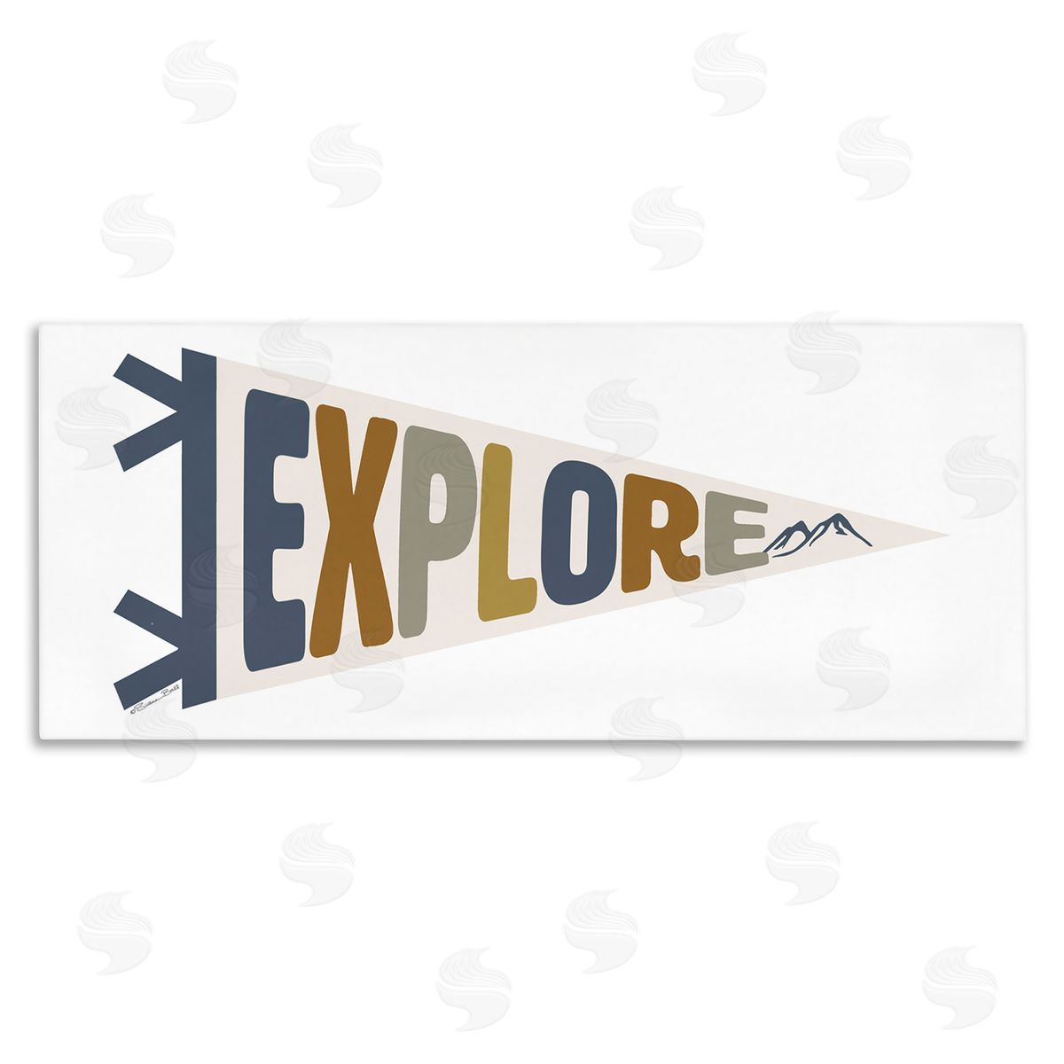 Susan Ball Kid's Explore Sports Flag Blue Mountain Range