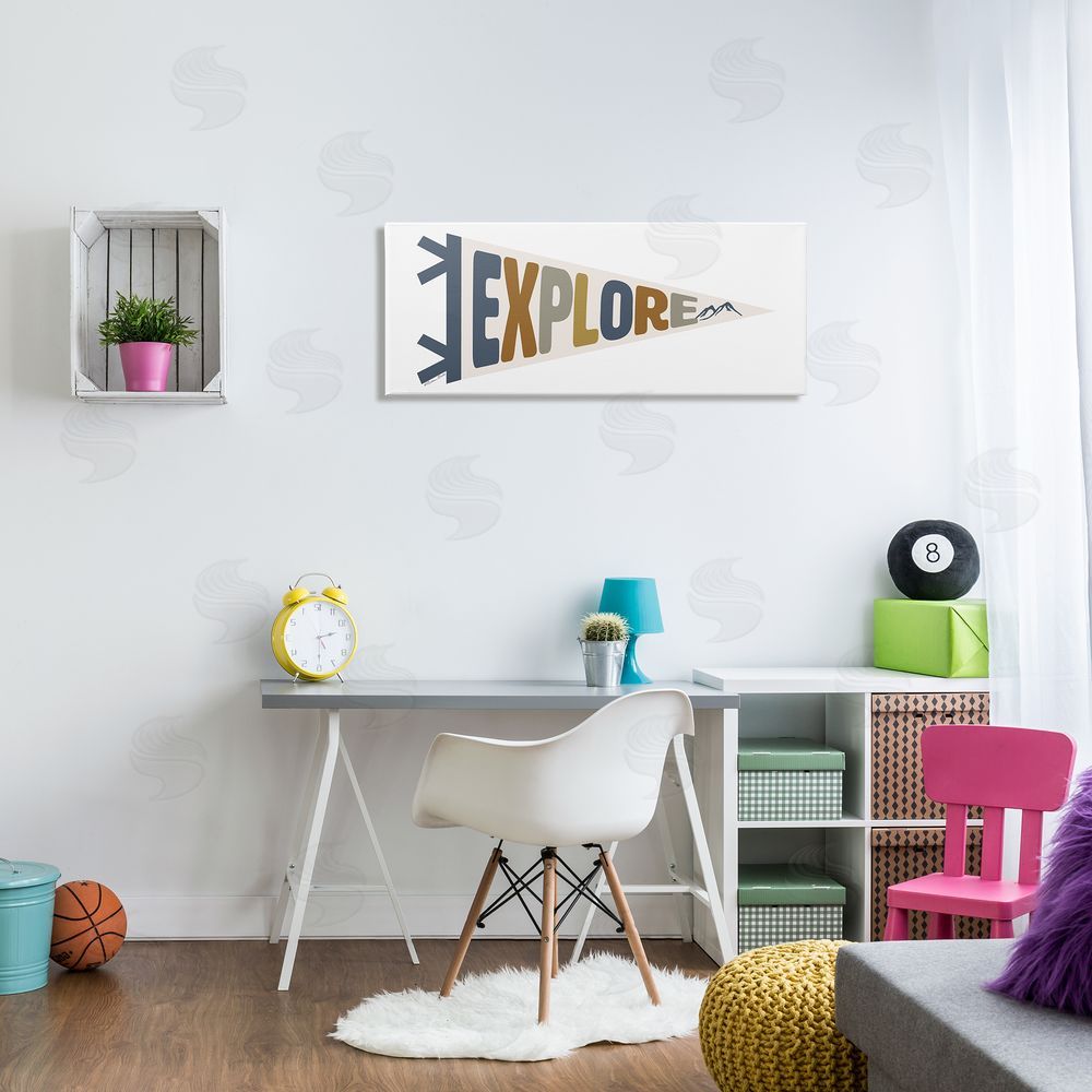 Susan Ball Kid's Explore Sports Flag Blue Mountain Range