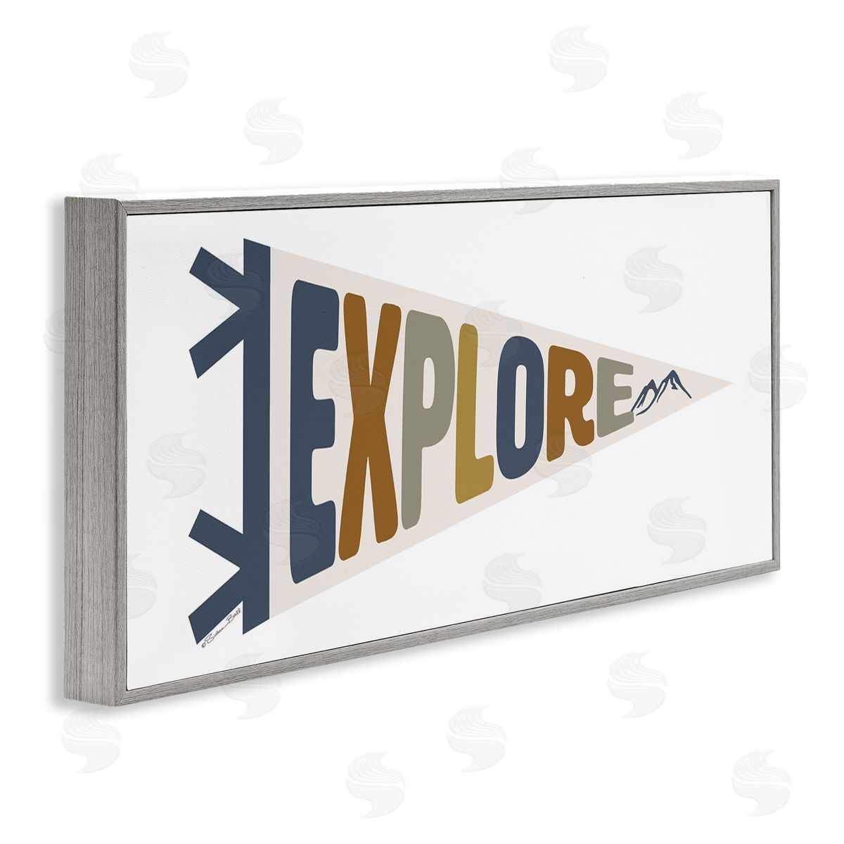 Susan Ball Kid's Explore Sports Flag Blue Mountain Range