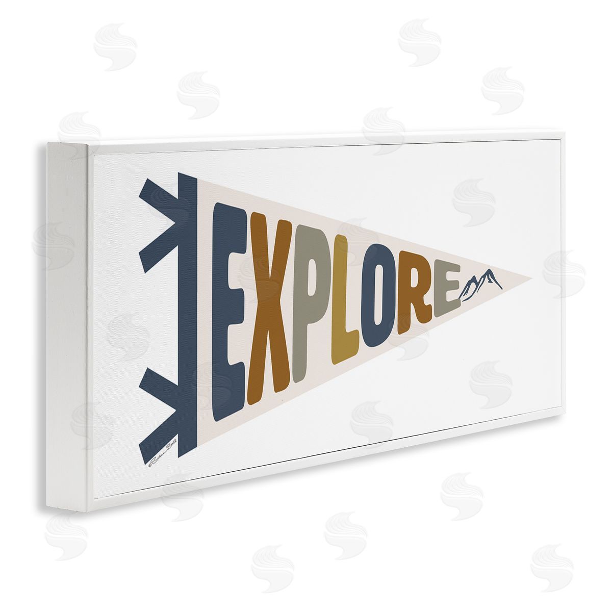 Susan Ball Kid's Explore Sports Flag Blue Mountain Range