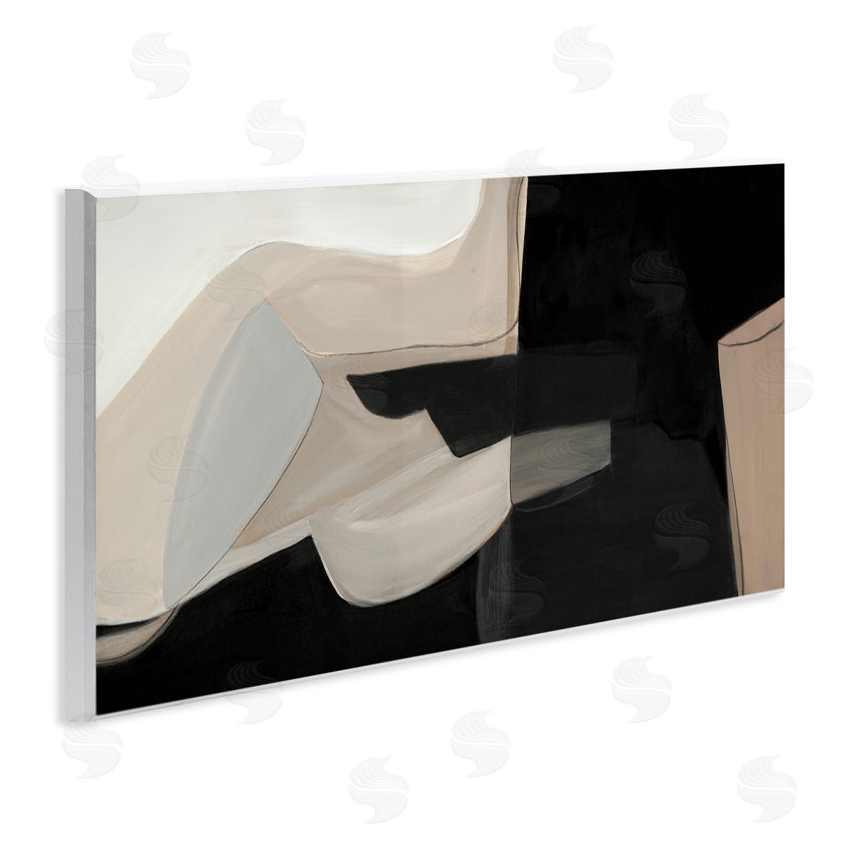 Kippi Leonard Distorted Desert Shapes Dark Bold Abstract Arrangement