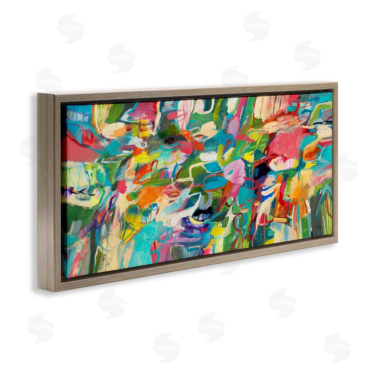 Lisa Ridgers Complex Playful Tone Abstraction Bright Green Pink Blue