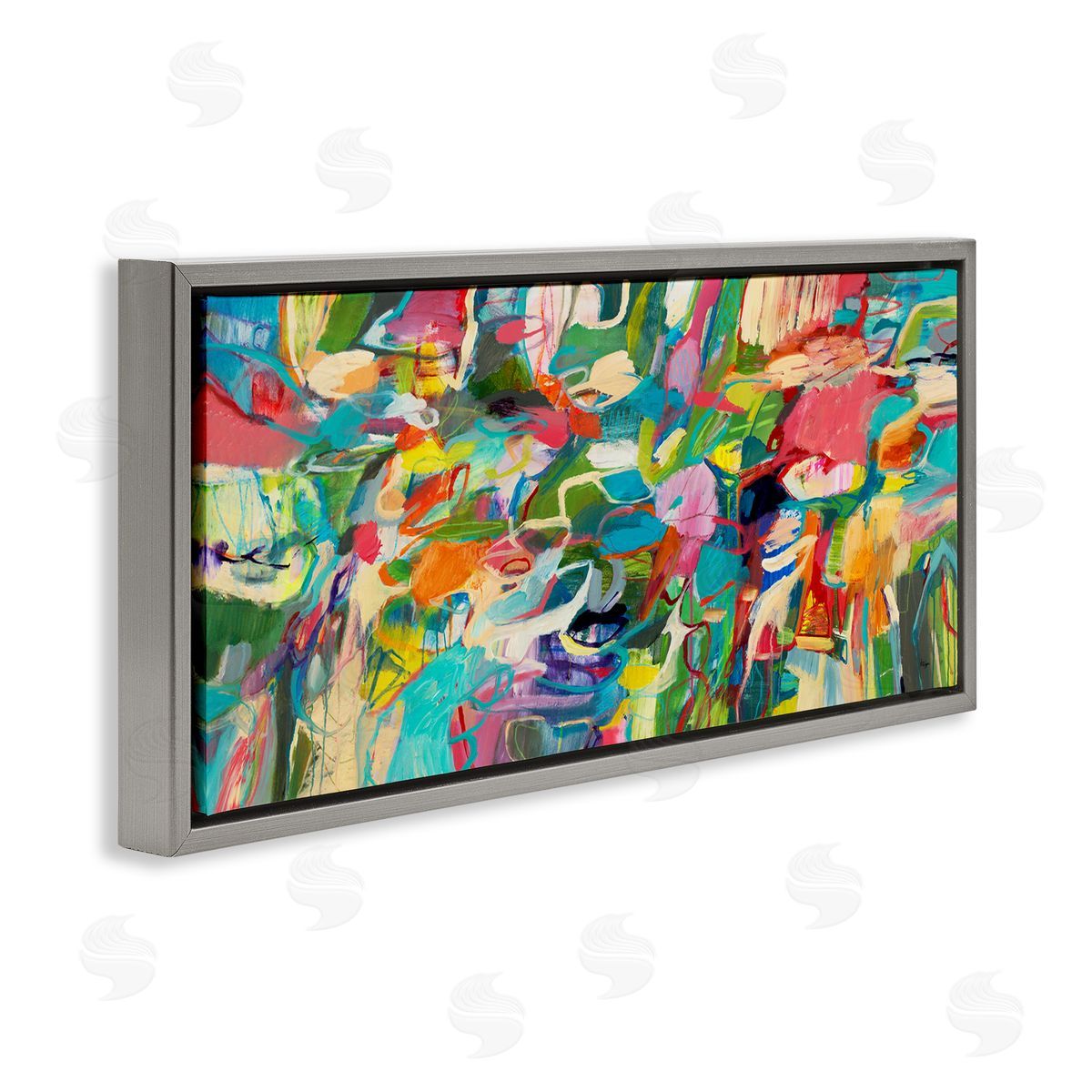 Lisa Ridgers Complex Playful Tone Abstraction Bright Green Pink Blue
