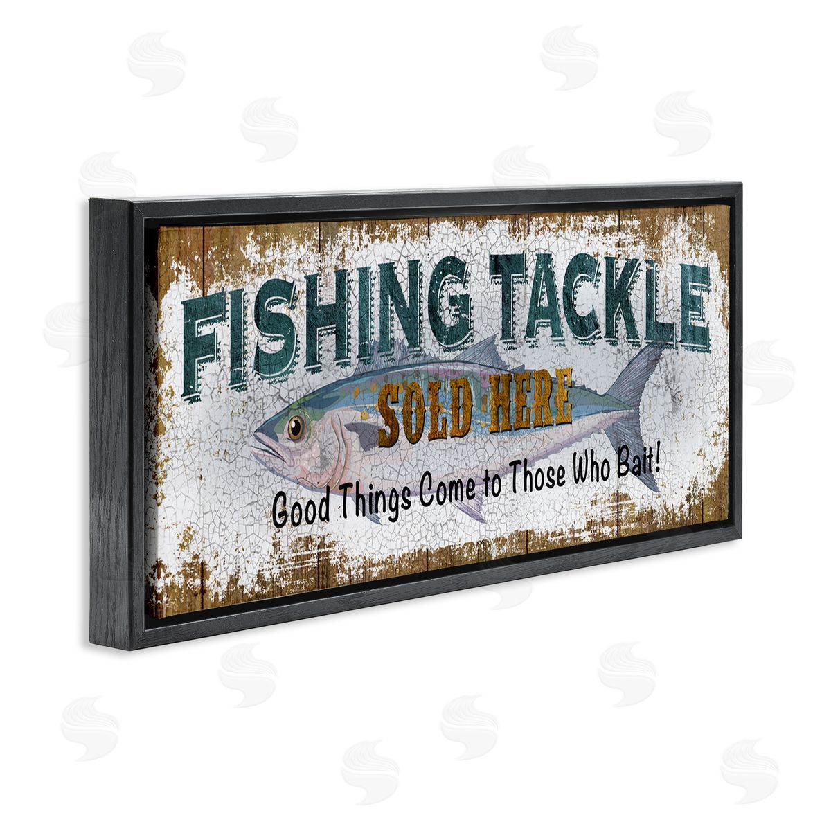 Conrad Knutsen Rustic Fishing Tackle Sign Those Who Bait Phrase