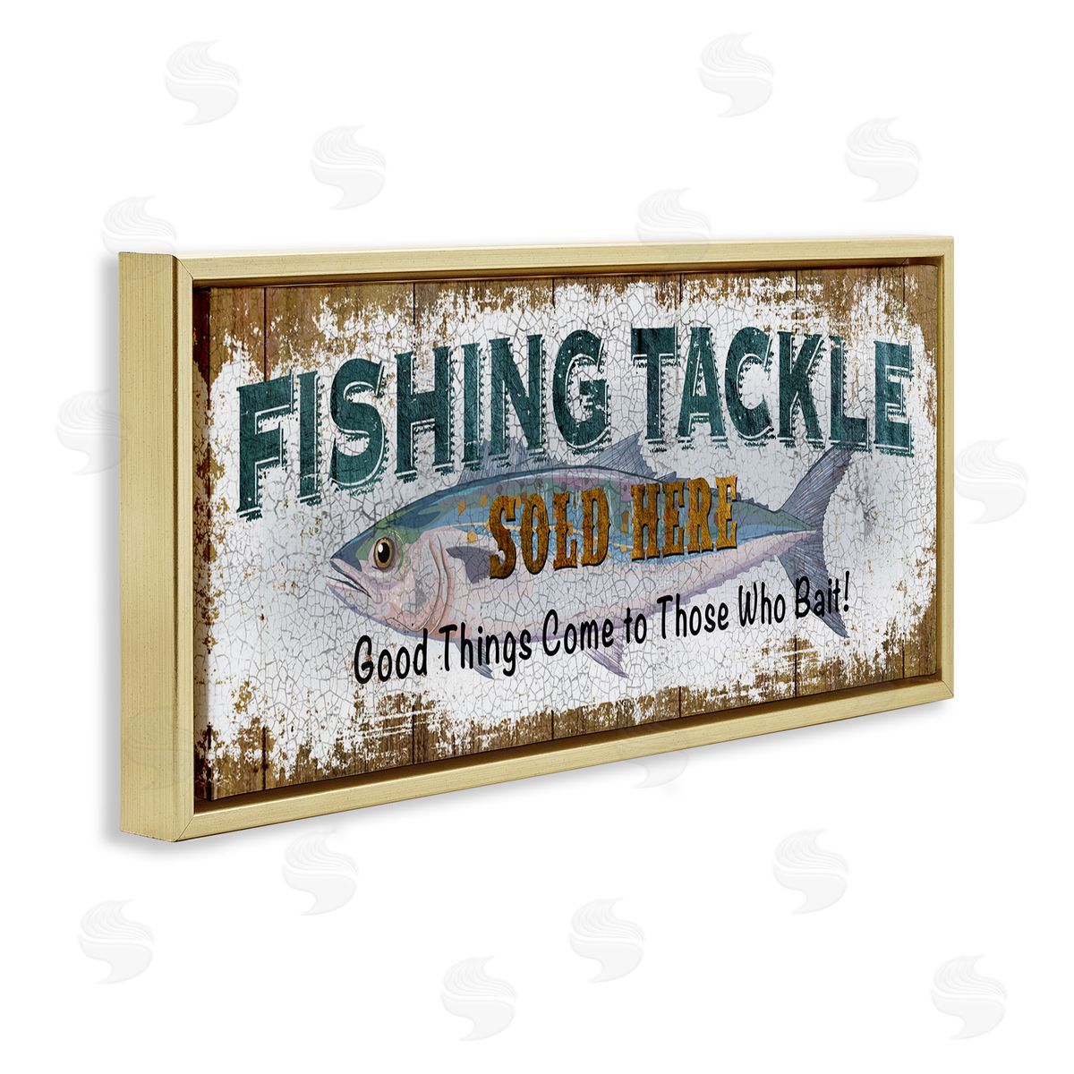 Conrad Knutsen Rustic Fishing Tackle Sign Those Who Bait Phrase