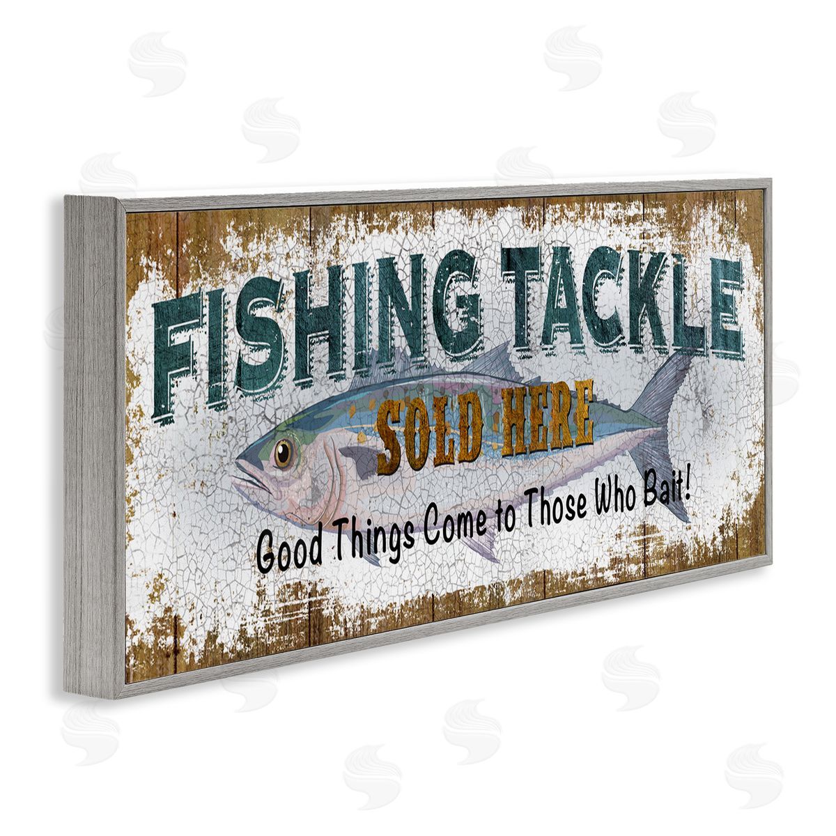 Conrad Knutsen Rustic Fishing Tackle Sign Those Who Bait Phrase