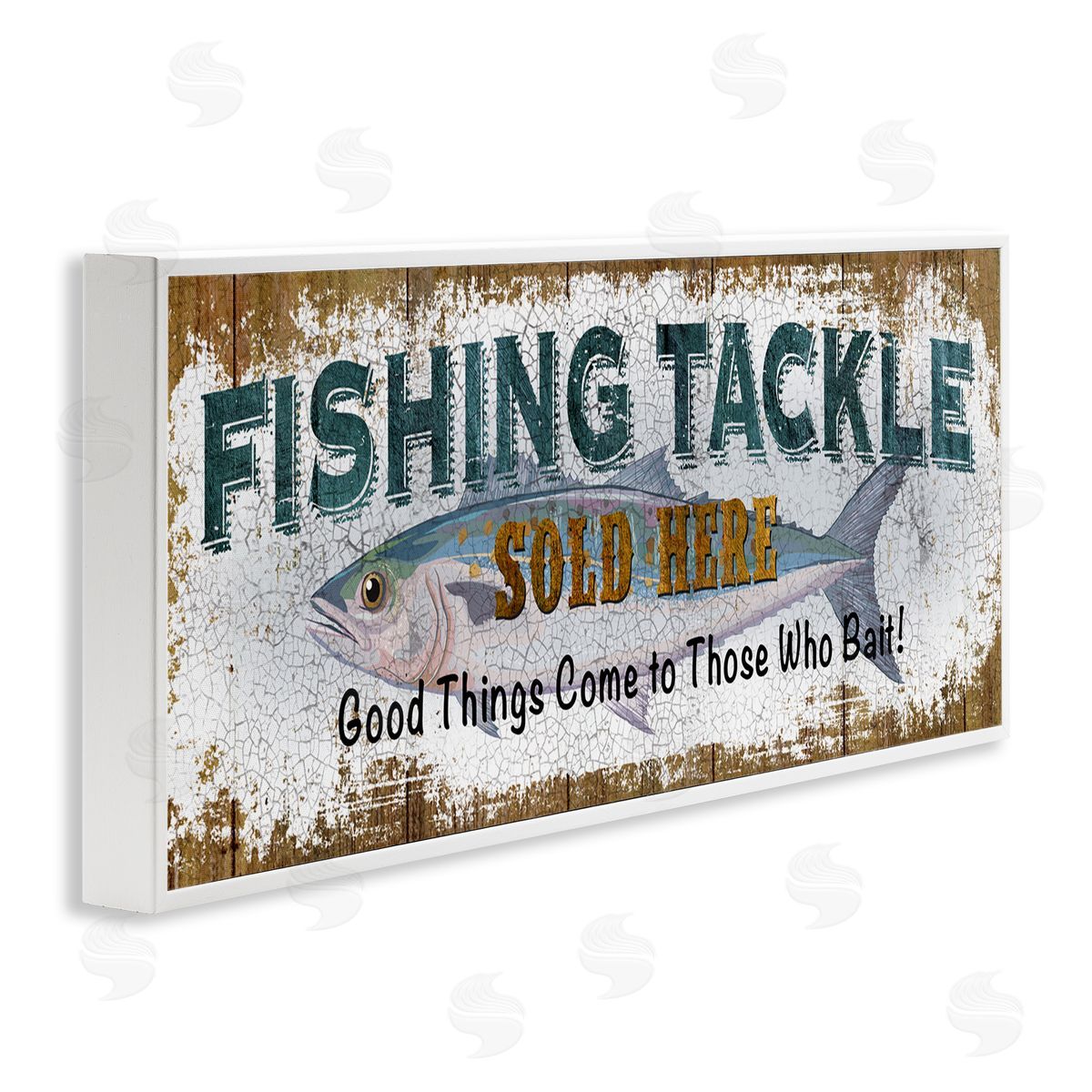 Conrad Knutsen Rustic Fishing Tackle Sign Those Who Bait Phrase