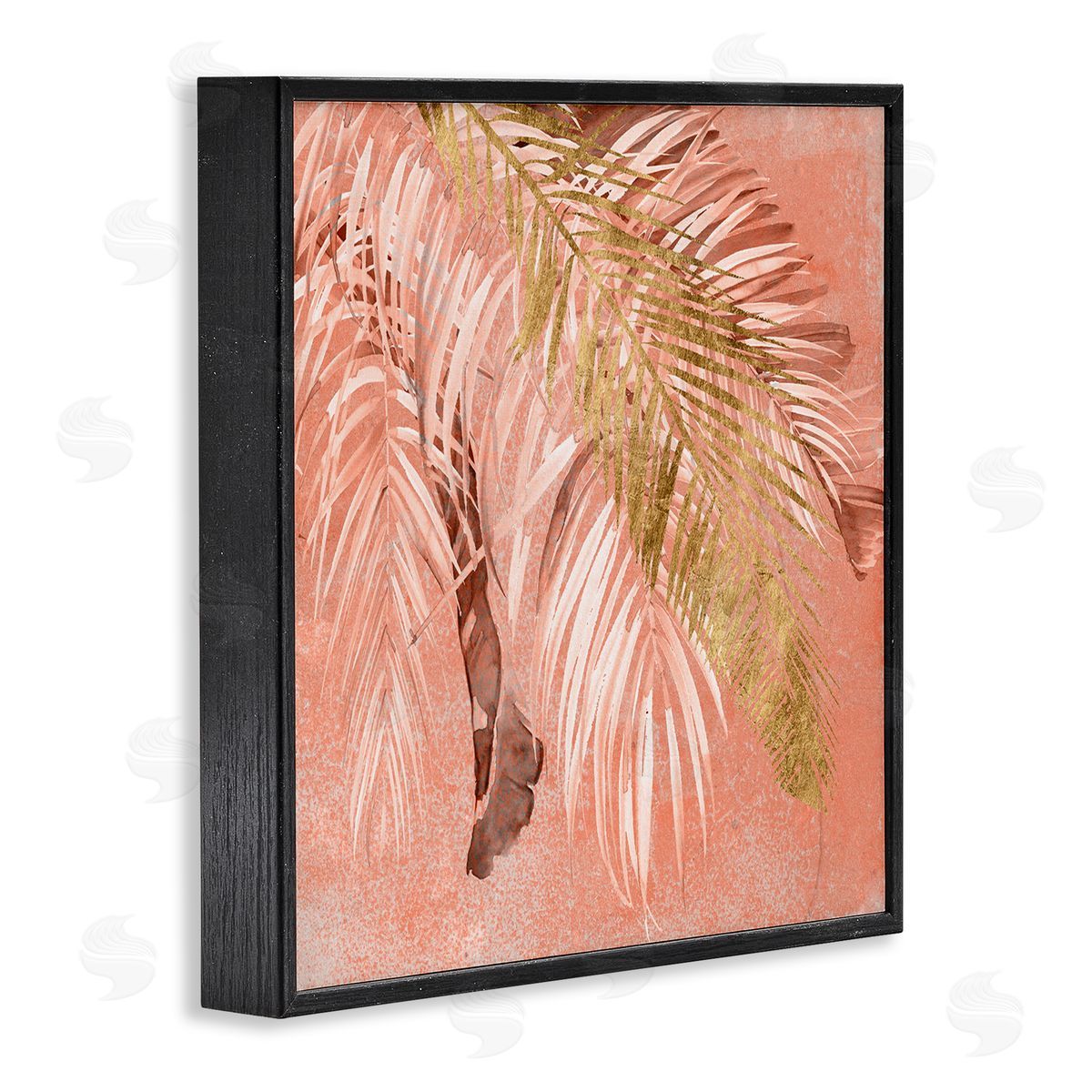 Jennifer Paxton Parker Falling Palm Tree Fronds Tropical Pink Plants Black Framed Glicee Wall Art Print