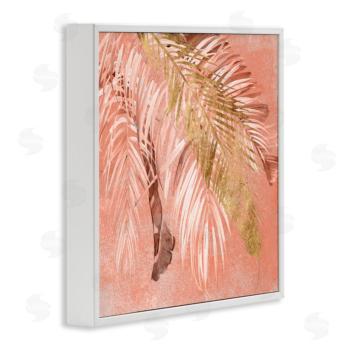 Jennifer Paxton Parker Falling Palm Tree Fronds Tropical Pink Plants White Framed Glicee Wall Art Print