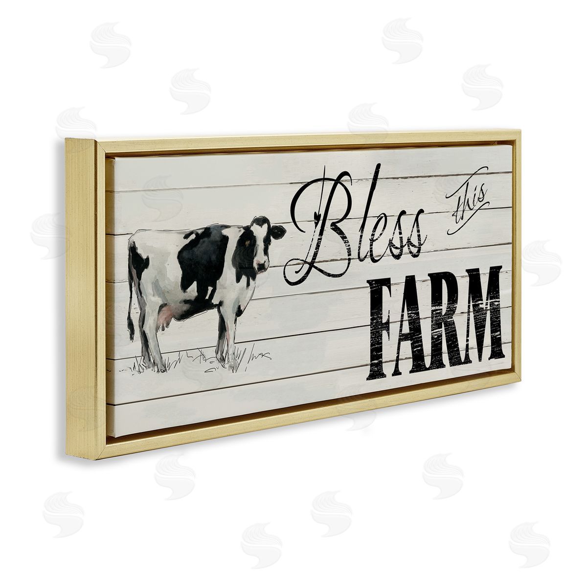 Carol Robinson Bless This Farm Sentiment Traditional Dairy Cow