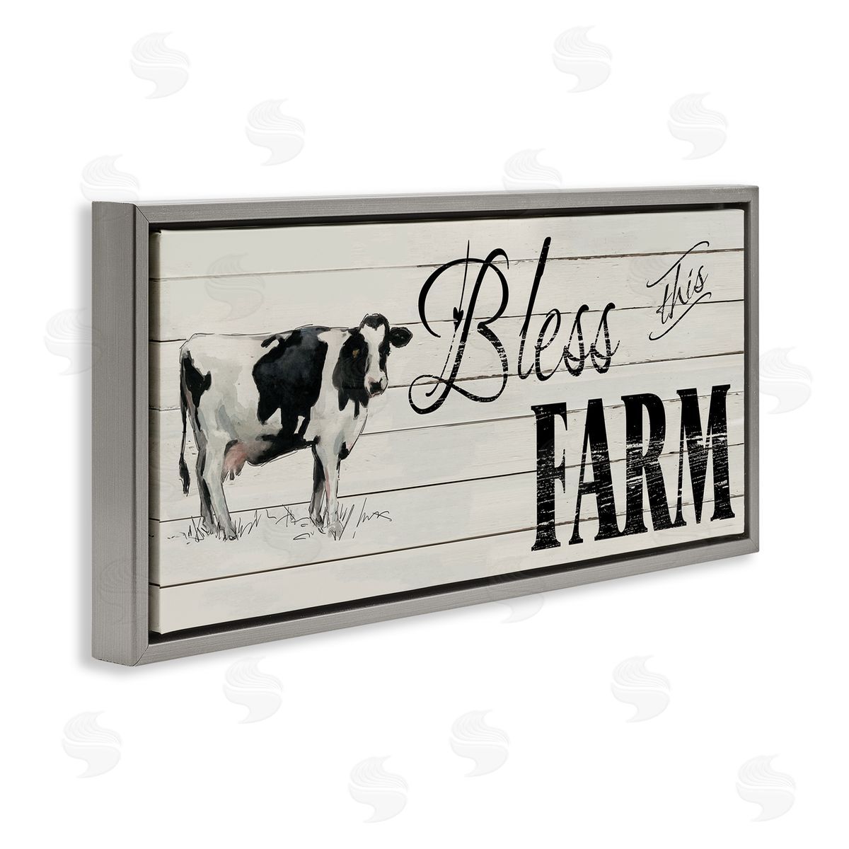 Carol Robinson Bless This Farm Sentiment Traditional Dairy Cow