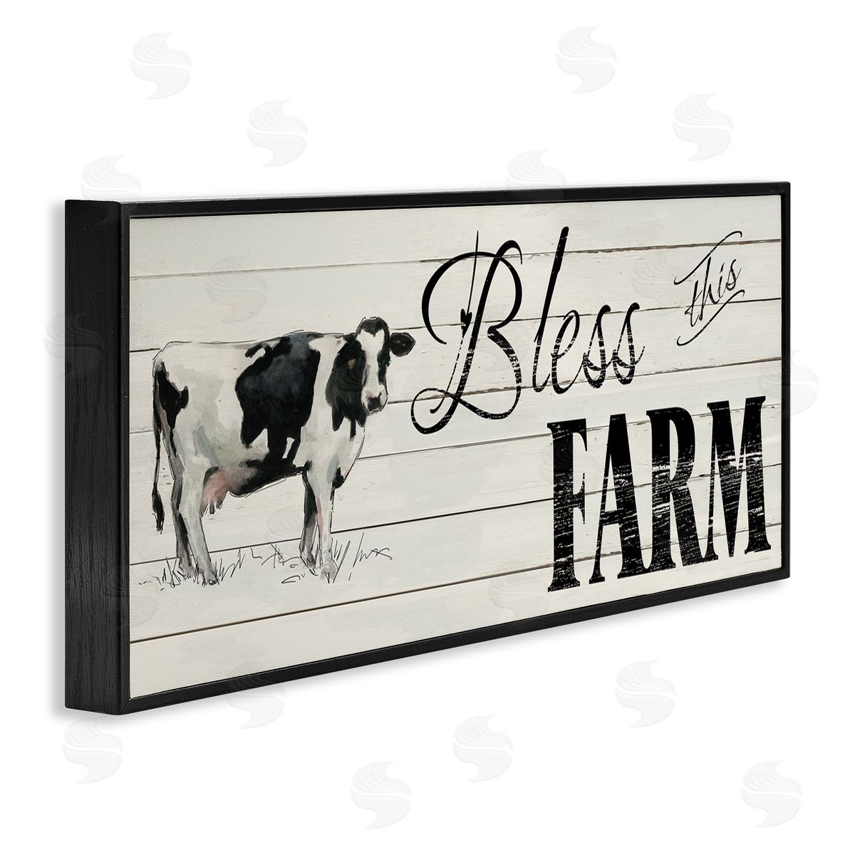 Carol Robinson Bless This Farm Sentiment Traditional Dairy Cow