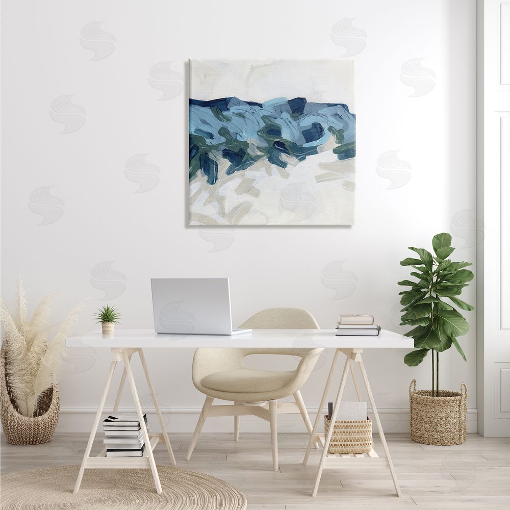 June Erica Vess Lively Coastal Tide Abstraction Chaotic Wave Shapes Canvas Wall Art in Room
