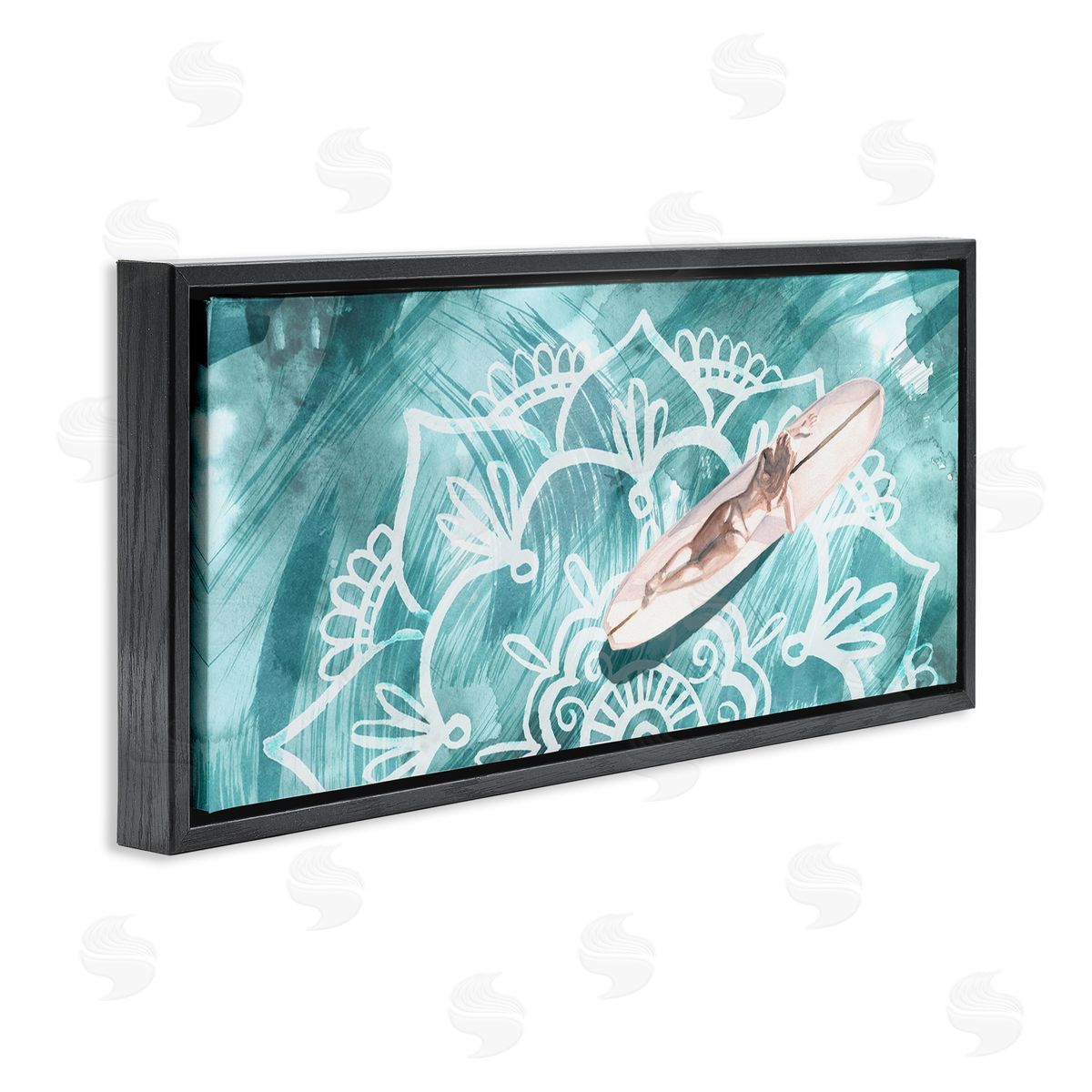 Jennifer Paxton Parker Female Beach Surfer Abstract Floral Pattern Coast
