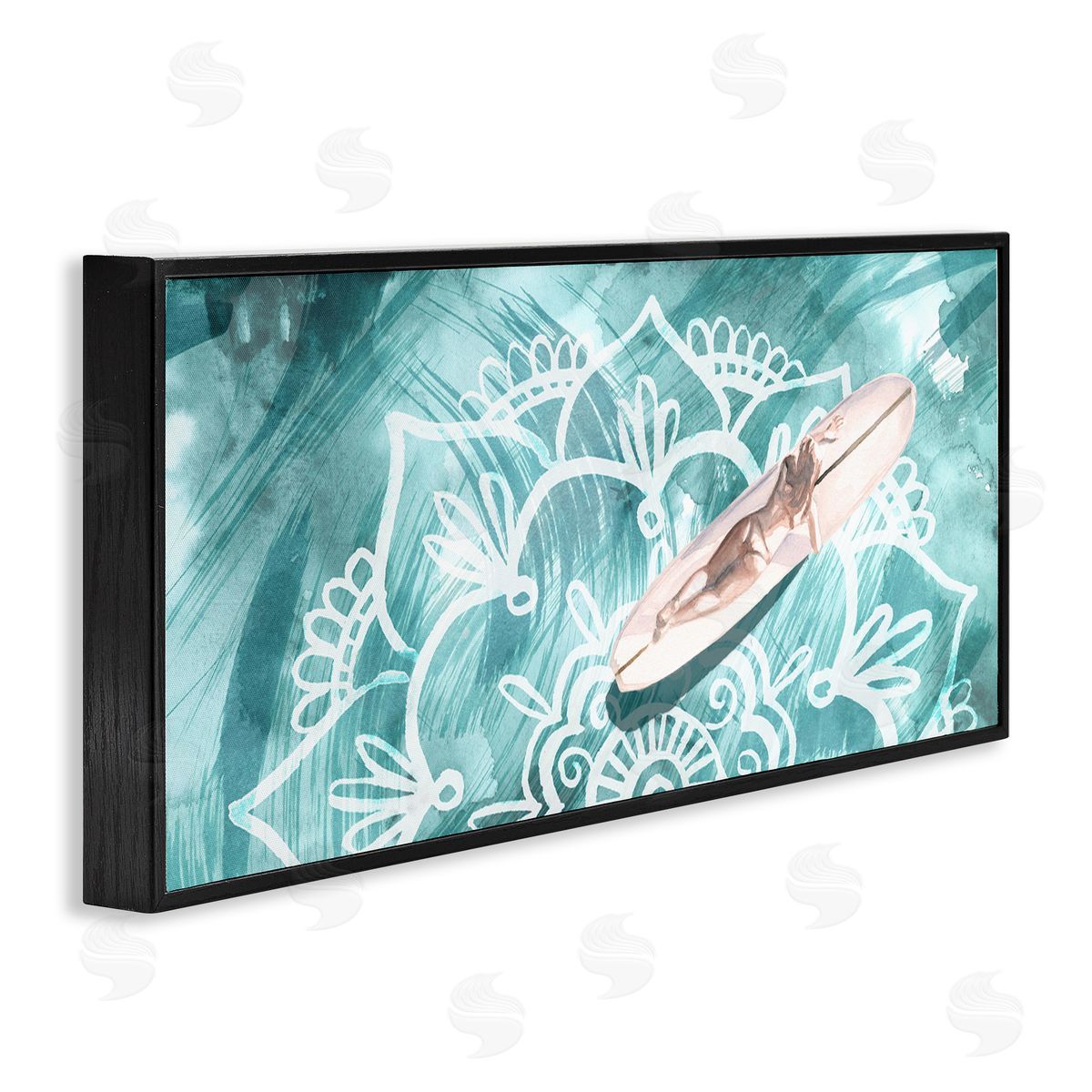 Jennifer Paxton Parker Female Beach Surfer Abstract Floral Pattern Coast