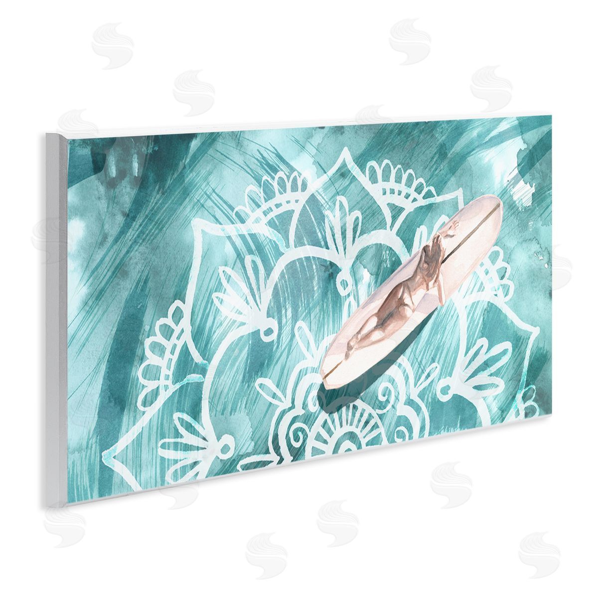 Jennifer Paxton Parker Female Beach Surfer Abstract Floral Pattern Coast