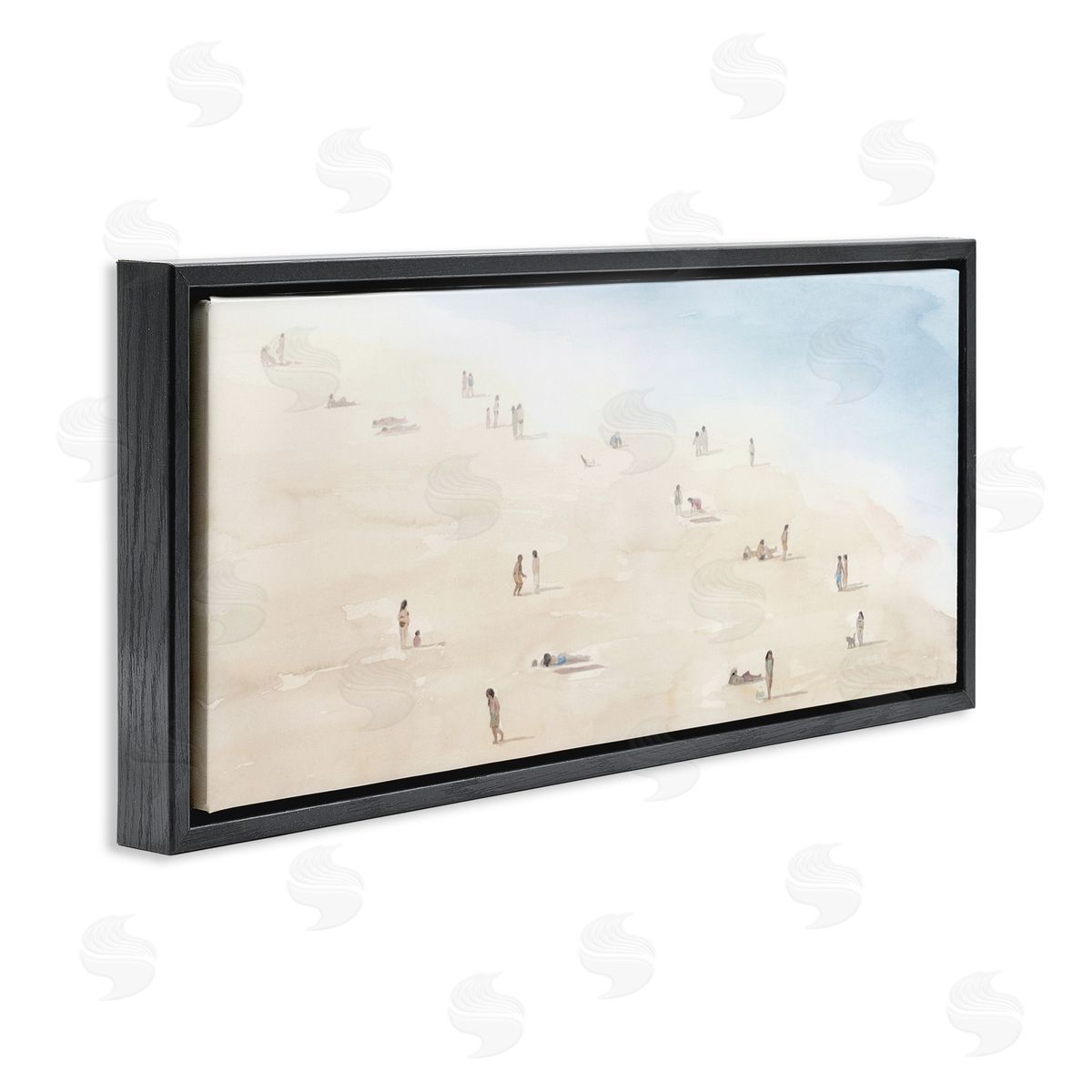 Grace Popp Beach Goers Relaxing by Coast Nautical Landscape