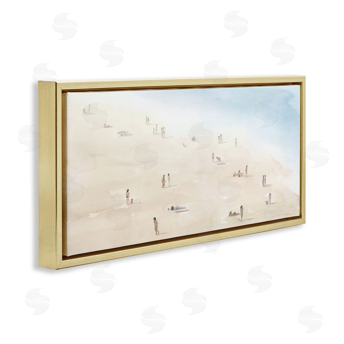 Grace Popp Beach Goers Relaxing by Coast Nautical Landscape