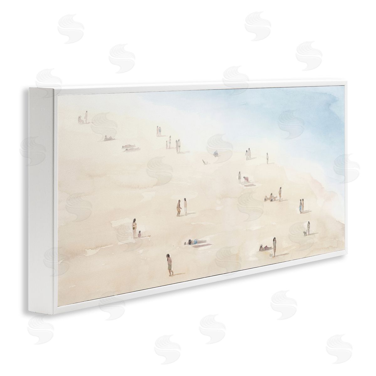 Grace Popp Beach Goers Relaxing by Coast Nautical Landscape