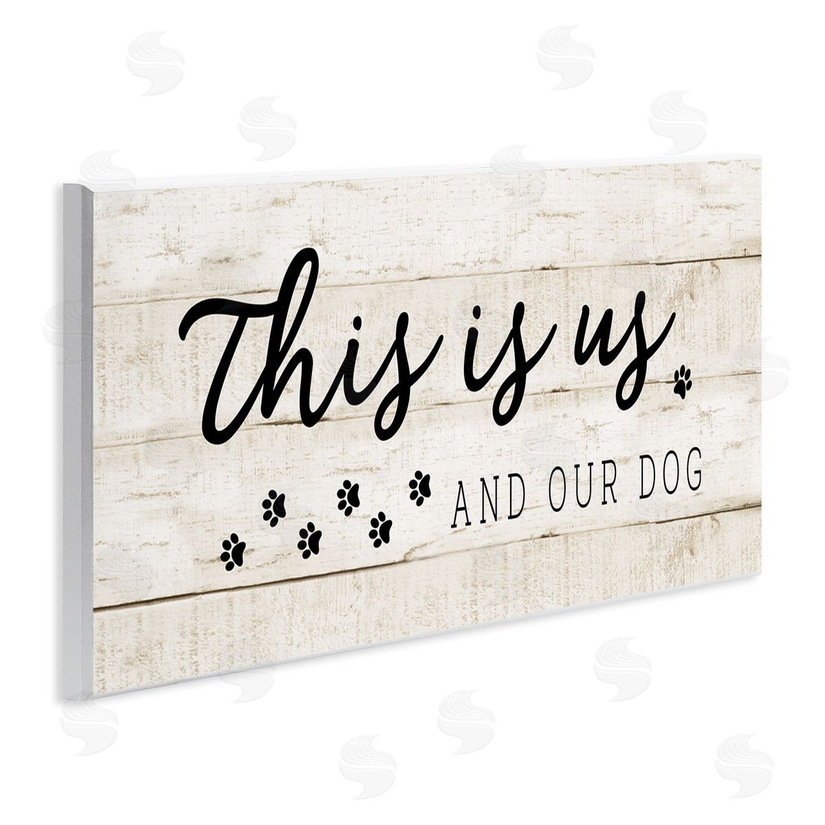 This Is Us & Our Dog Phrase Wood Plaque Wall Art, Home Decor by CAD