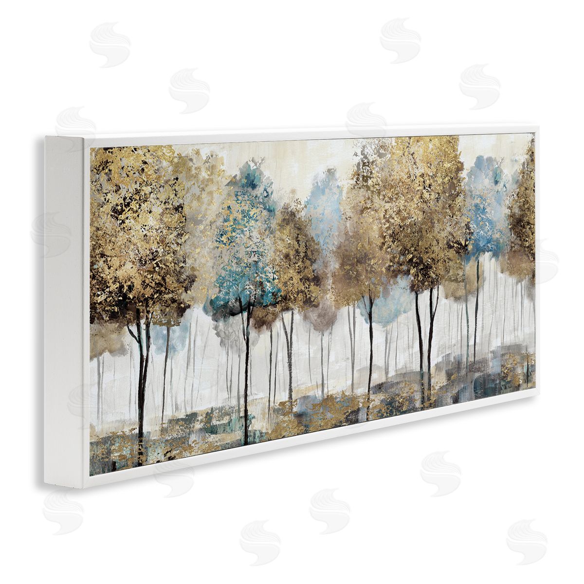 Rustic Country Orchard Landscape White Frame Print Wall Art, Home Decor by Nan