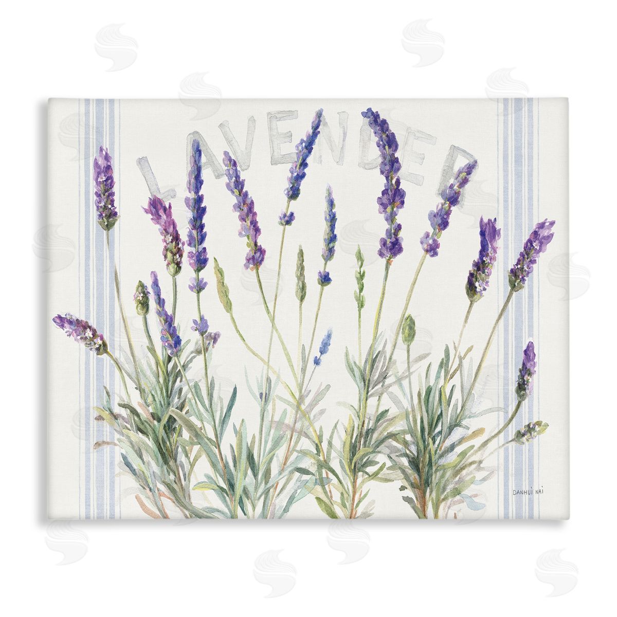 Lavender Floral Cluster Canvas Wall Art, Home Decor by Danhui Nai