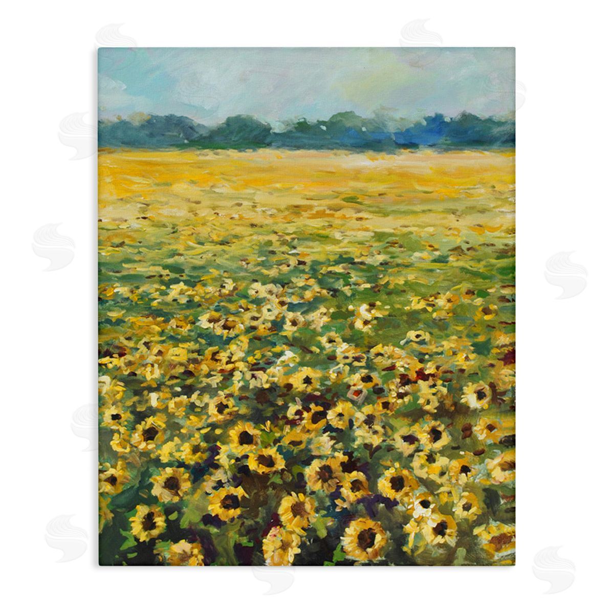 stupell industries Allayn Stevens | Country Sunflower Field Yellow Floral Meadow Landscape Wall Art