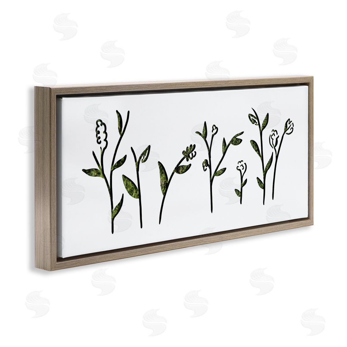 Stupell Studio Spring Bloom Abstract Florals over Grass Pattern