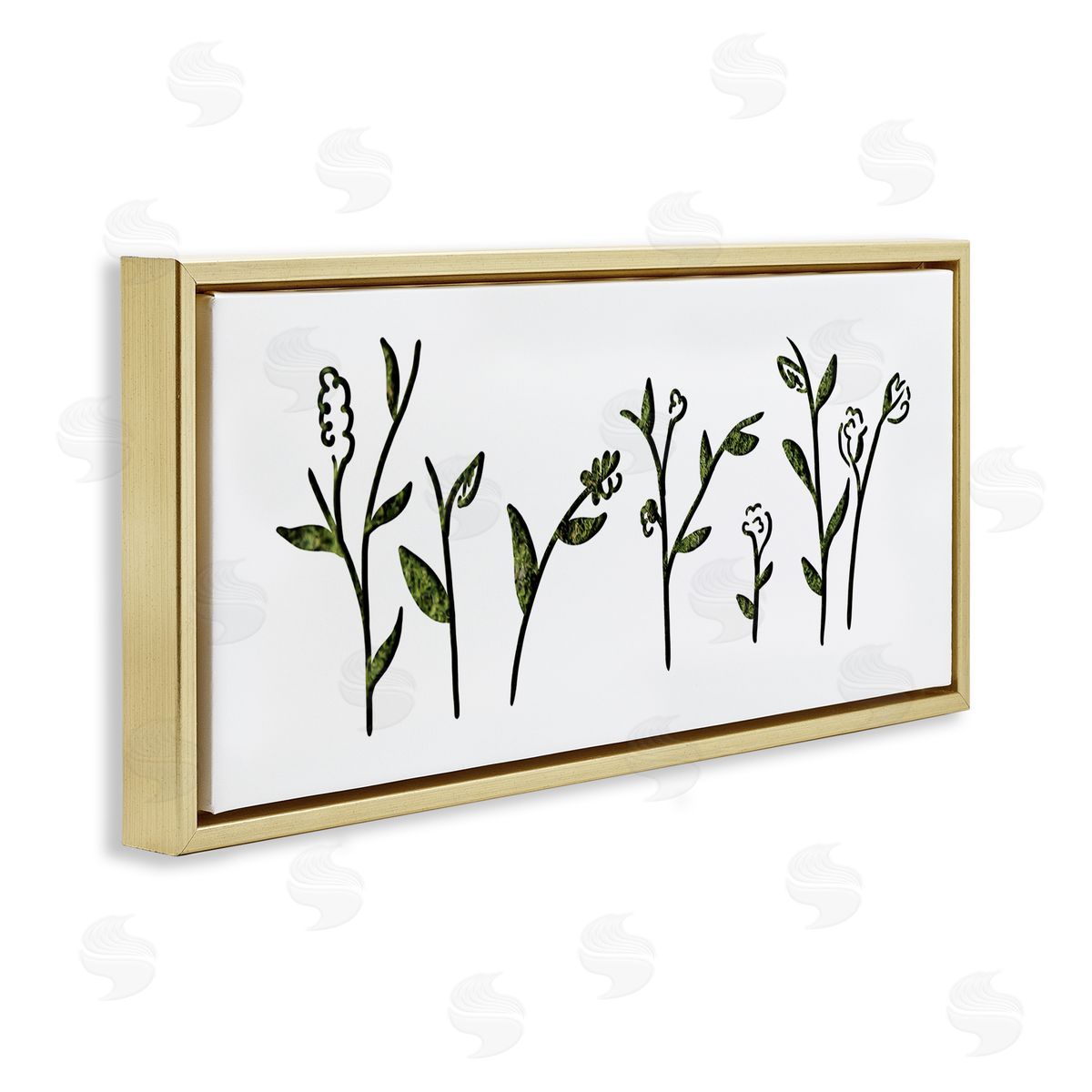Stupell Studio Spring Bloom Abstract Florals over Grass Pattern