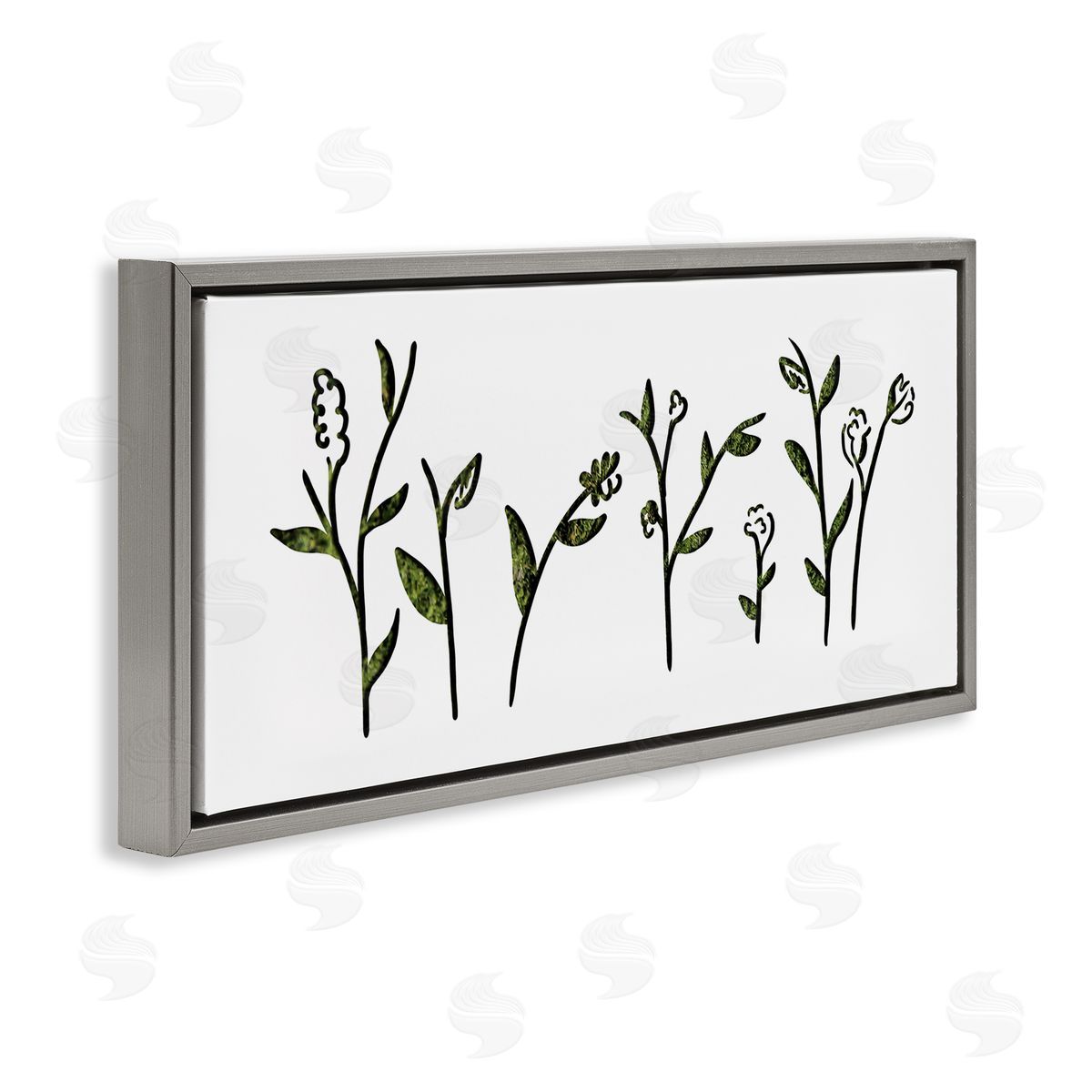Stupell Studio Spring Bloom Abstract Florals over Grass Pattern