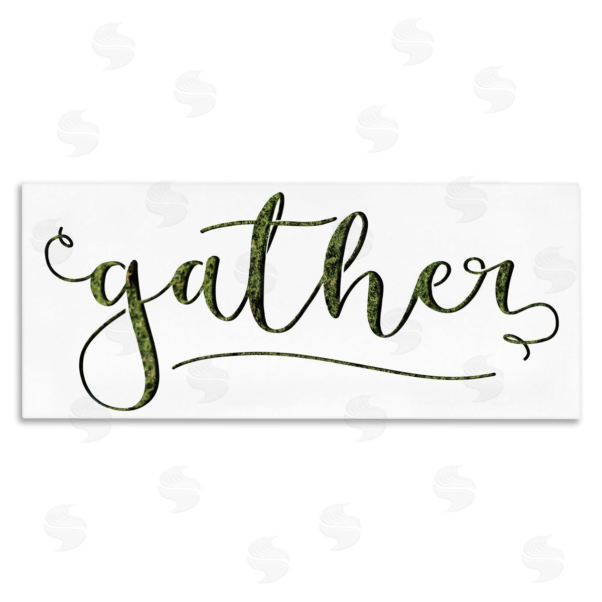 Stupell Studio Gather Sentiment Green Grass Pattern Script Typography