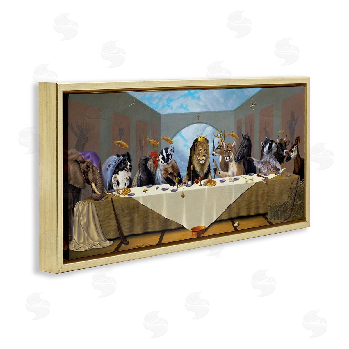 Linda Ridd Herzon Last Supper Safari Animal Version King Lion