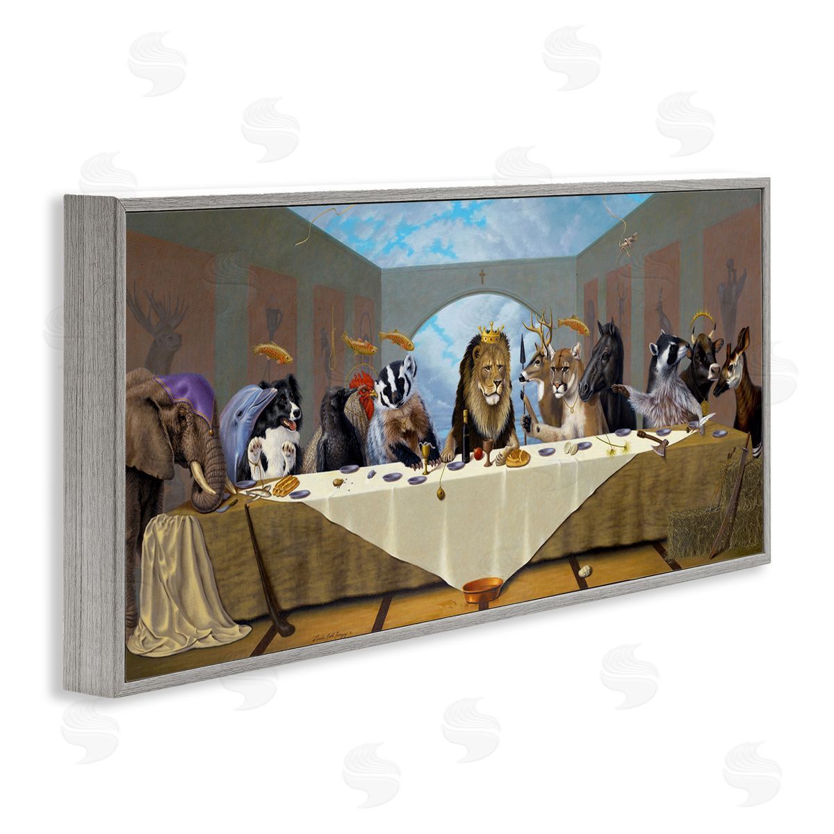 Linda Ridd Herzon Last Supper Safari Animal Version King Lion