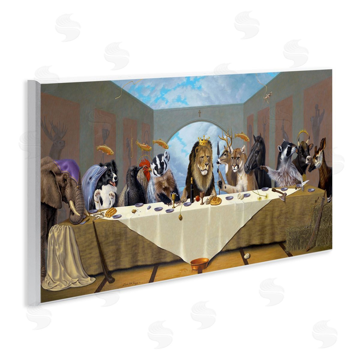 Linda Ridd Herzon Last Supper Safari Animal Version King Lion