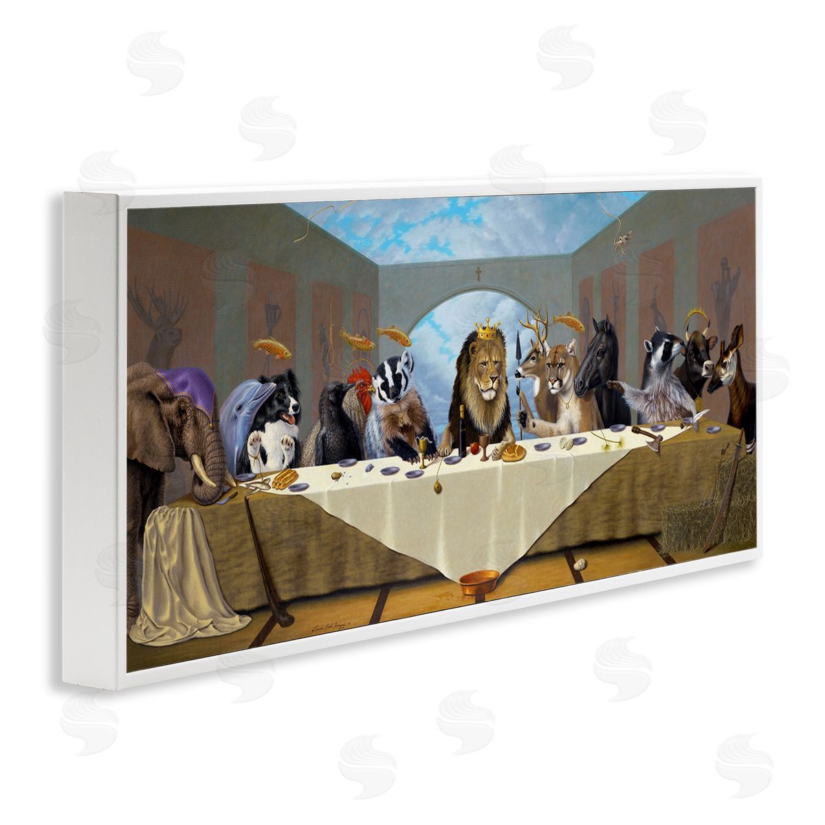 Linda Ridd Herzon Last Supper Safari Animal Version King Lion