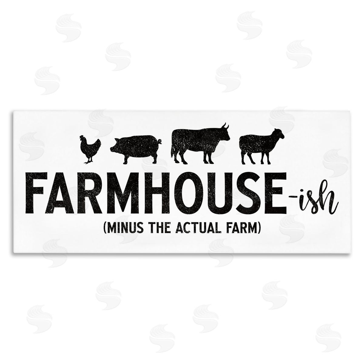 Farmhouse-ish Funny Country Phrase Canvas Wall Art, Home Decor by JJ Design House LLC