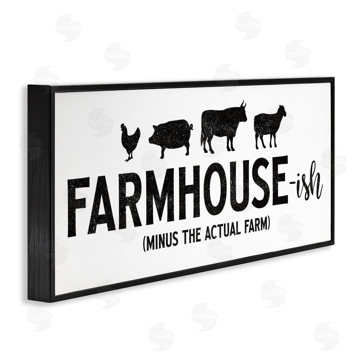 Farmhouse-ish Funny Country Phrase Black Frame Print Wall Art, Home Decor by JJ Design House LLC