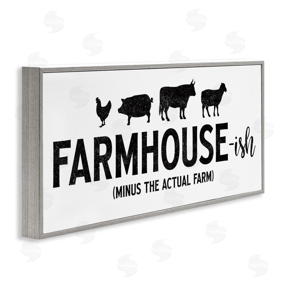 Farmhouse-ish Funny Country Phrase Grey Frame Print Wall Art, Home Decor by JJ Design House LLC