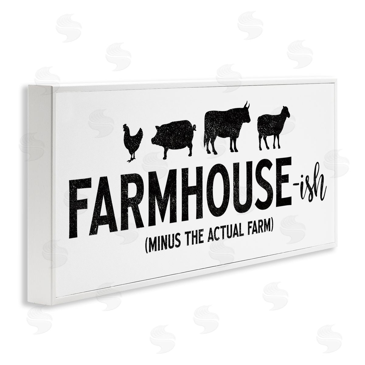 Farmhouse-ish Funny Country Phrase White Frame Print Wall Art, Home Decor by JJ Design House LLC
