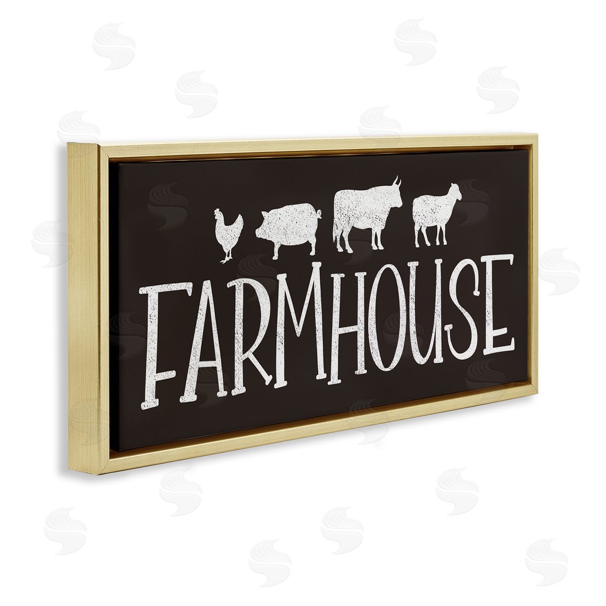JJ Design House LLC Farmhouse Animals Sign Black White Pig Cow Chicken
