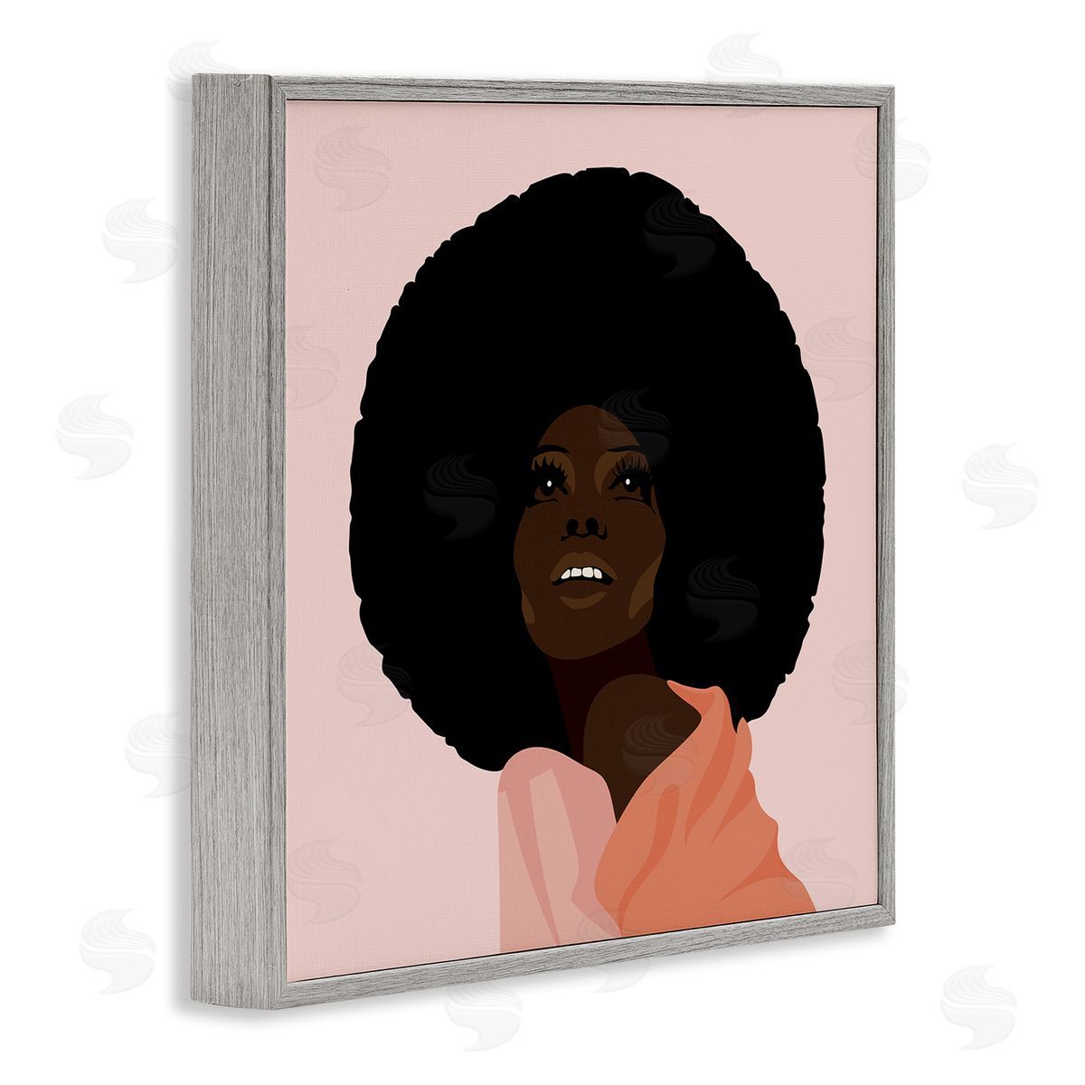 Jennifer Ellory African American Woman Wearing Pink Glam Fashion Gray Framed Glicee Wall Art Print