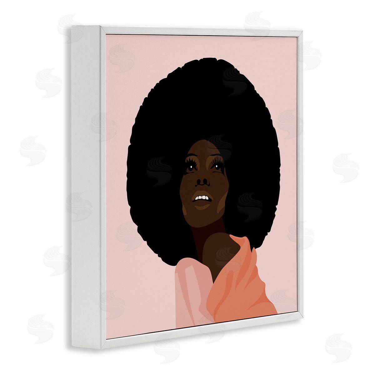 Jennifer Ellory African American Woman Wearing Pink Glam Fashion White Framed Glicee Wall Art Print