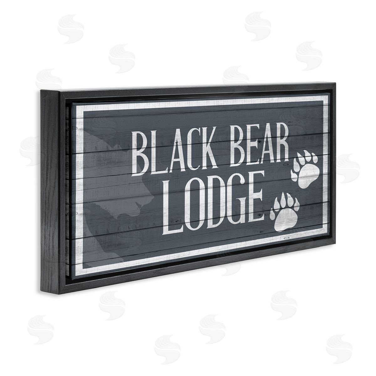Kim Allen Black Bear Lodge Sign Rustic Animal Footprints