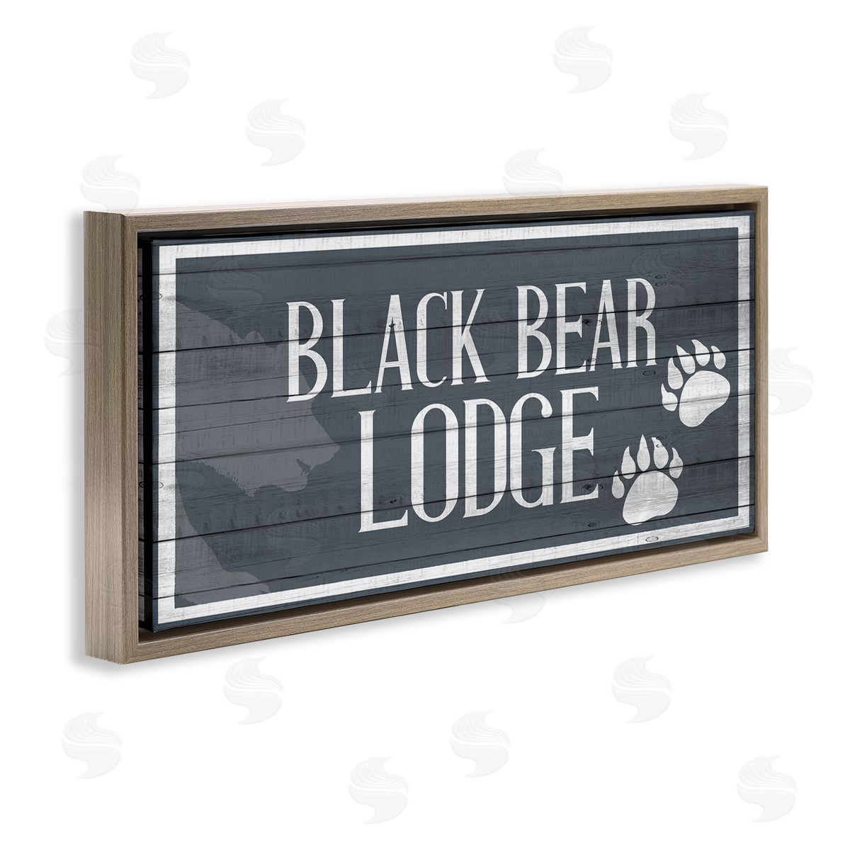 Kim Allen Black Bear Lodge Sign Rustic Animal Footprints