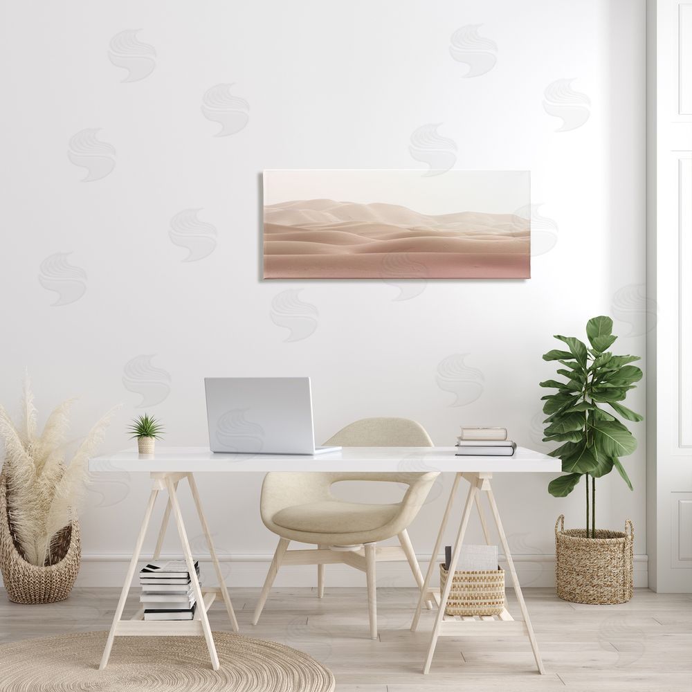 Kim Allen Pink Sunburnt Sandy Dessert Distant Hills Landscape