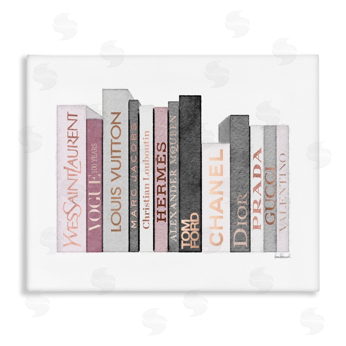 Pink & Grey Fashion Bookstack Wall Art | Stupell Home Decor
