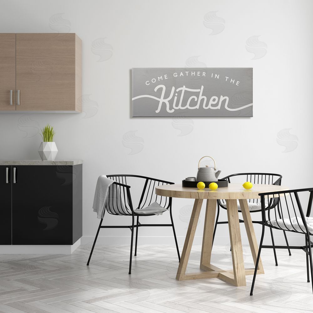 Stupell Studio Gather in the Kitchen Sign Rustic Family Phrase